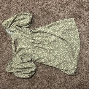 Adorable Green Floral womens Dress